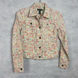 Vintage Lauren Jeans Company Ralph Lauren Floral Denim Jacket Women’s Small